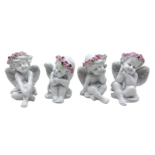 Сувенір керамічний "Янгол у віночку" 7см