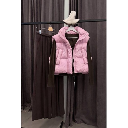 Жіночий укорочений 50см жилет утеплений з кишенями демісезонна