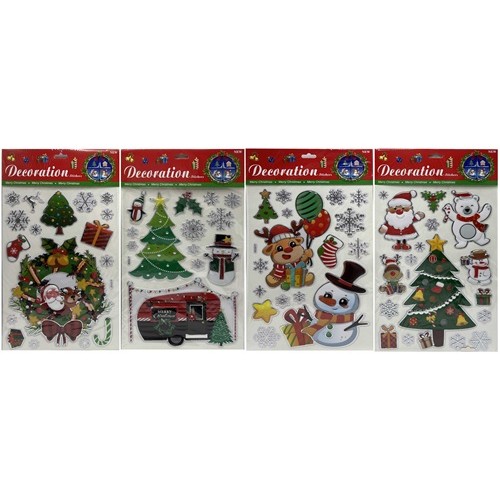 Наклейка декоративна, срібне обведення 20,5*37см "Новий рік" (1 лист)