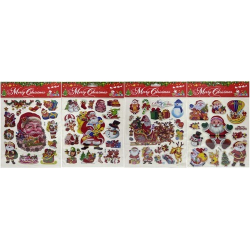 Наклейка декоративна об'ємна "Новорічна" 20,5*30см ( аркуш)