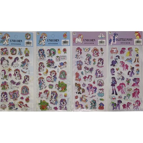 Наклейки объемные "Пони, единорог" 22*9,5см