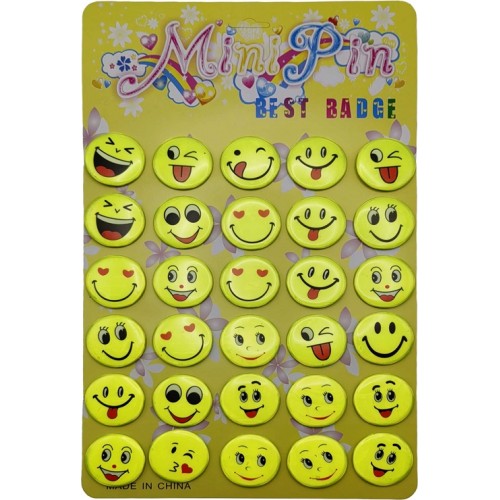 Значок пластик світловідбивний "Смайл" 45мм