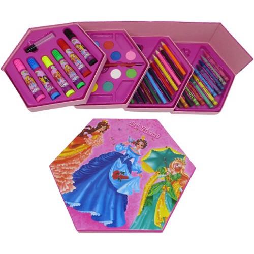 Набор для детского творчества, рисование 46 предметов "Принцесса"