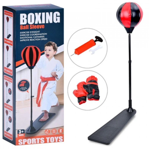 Дитячий боксерський набір на стійці (боксерська груша для підлоги 120см з рукавичками) 3+