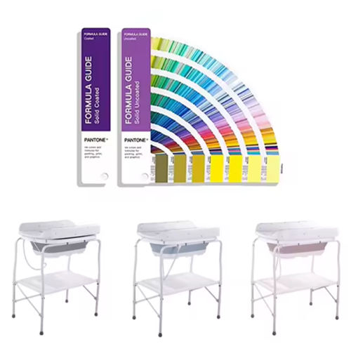 Пеленальний столик з ванною сірий, рожевий, синій