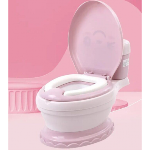 Дитячий горщик у формі туалету рожевий