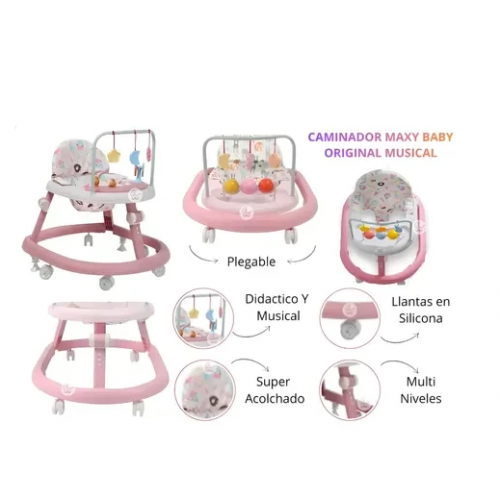 Дитячі ходунки рожеві