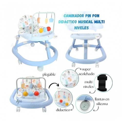 Дитячі ходунки блакитні