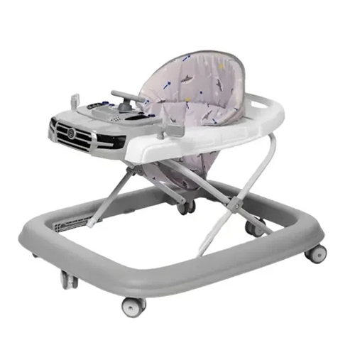 Дитячі ходунки з імітацією автомобіля сірі