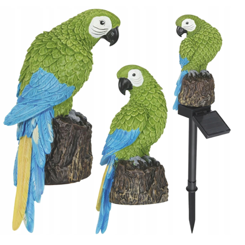Садовий газонний світильник папуга на сонячній батареї (1шт)
