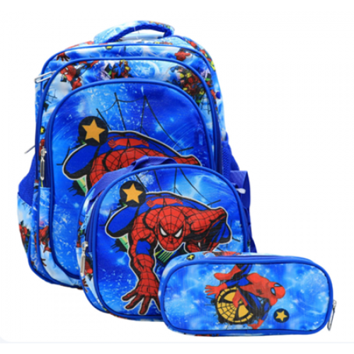 Дитячий шкільний рюкзак Людина-павук,43*20*31см, 3в1 (портфель + пенал + сумка) 