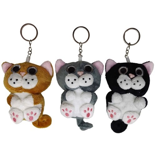 Брелок м'який "Кіт-великі очі" 12,5см