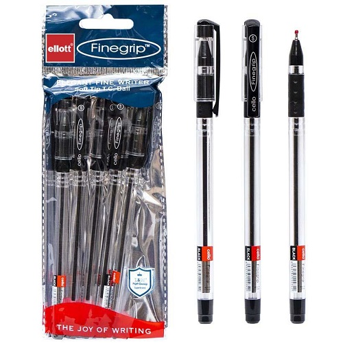 Ручка шариковая масляная Finegrip 0,5мм, "Ellott", ЧЕРНАЯ