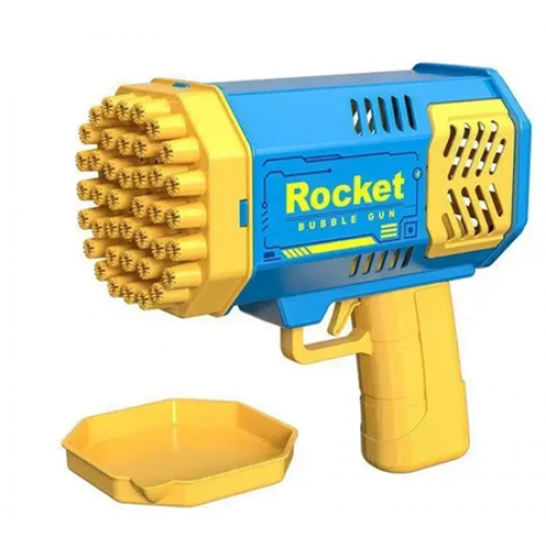 Пістолет для мильних бульбашок Bazooka bubble gun блакитний, 15,8*15,3*7,5см