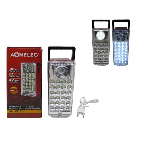 Ліхтар світлодіодний переносний AONELEC з повербанком 24 LED акумуляторний, 180*75*70мм