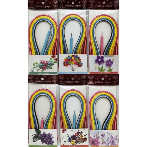Набір кольорового паперу для квілінгу 5мм*390мм 20кол.170арк. з інструментом