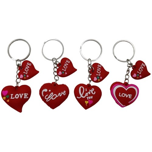 Брелок силіконовий "Серце подвійне"