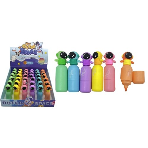 Маркер текстовиділювач "Космонавт" 6 кол.