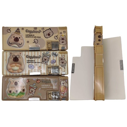 Пенал пластик."Капібара" 2 відділеня+чинка