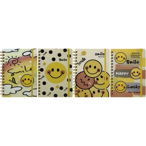 Зошит на спіралі А5 "смайлик" 50л, клітинка, обл.
