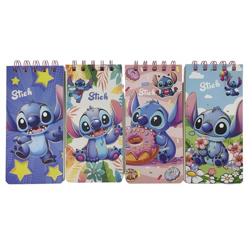 Блокнот на спіралі зверху "СтІч" 7,5*15см, 80арк. 