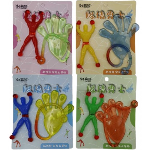 Игрушка-прилипала "Человек-паук+рука" на блистере