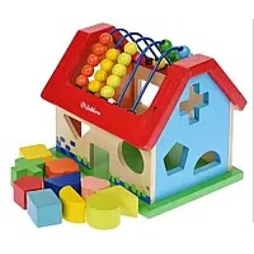 Розвиваючий будиночок для дітей 8019 з геометричними фігурками