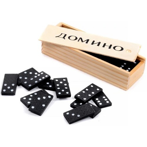 Гра настільна "Доміно" 28 штук у дерев'яній коробці