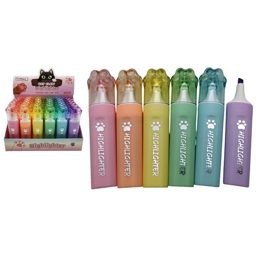 Маркер текстовиділювач "Макарун Лапка" 6кол.=6шт