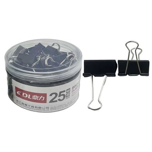 Біндер 25мм 48шт. чорний в банці