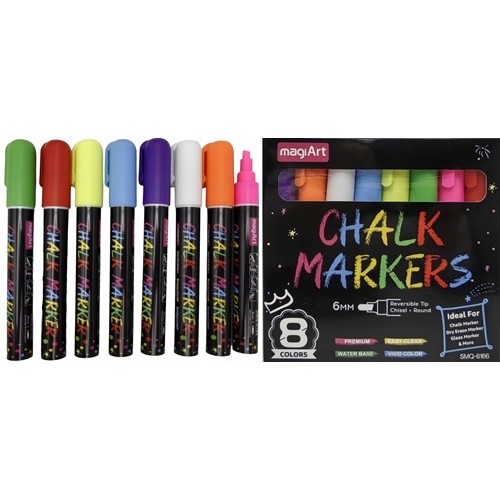 Маркер крейдяний 14см*6мм 8кол. "Неон"