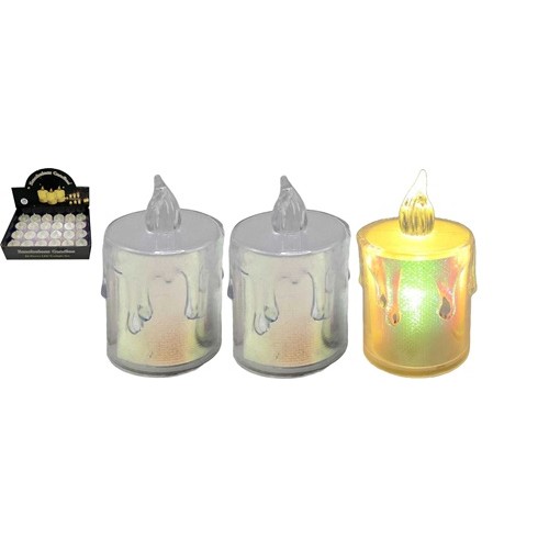 Свічка голографічна LED 6,5*3,8см (пластик)