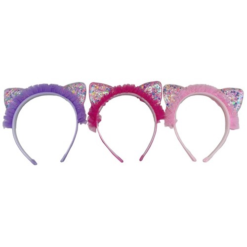 Обруч на голову "Вушка-сипучі блискітки"