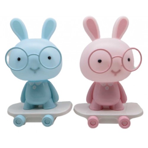 Лампа-нічник дитяча LED "Зайчик на скейті" 28см