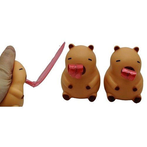 Іграшка-піщалка "Капібара з язиком" 7см