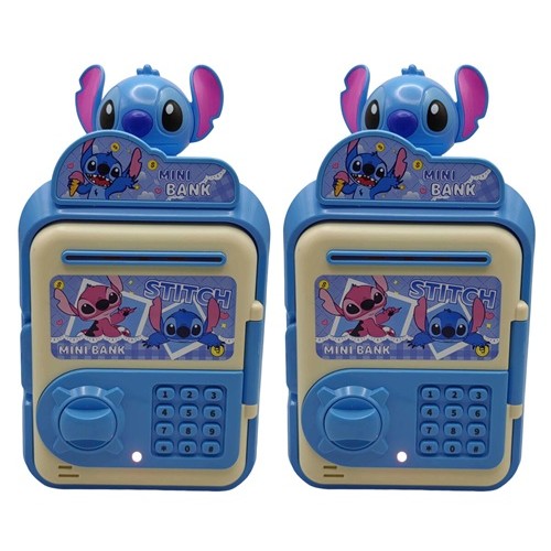 Скарбничка-сейф дитяча зі звуковими та світловими ефектами "Стич об'ємний" 26*14,5см на батарейках