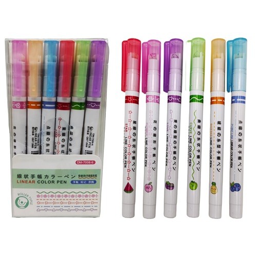 Набір роликових маркерів з малюнками 6шт.