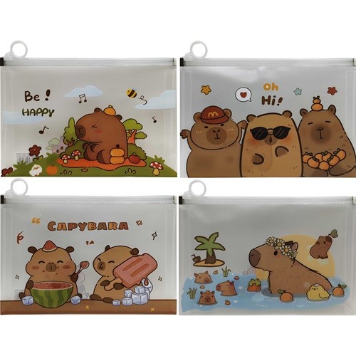 Папка для зошитів А5+ на змійці "Капібара" 24*18,5см (1шт)