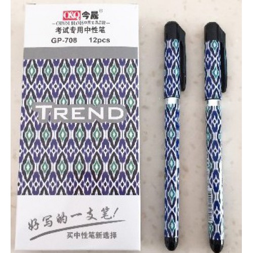 Ручка гелиевая дизайнерская "Trend" 0,5мм, черная