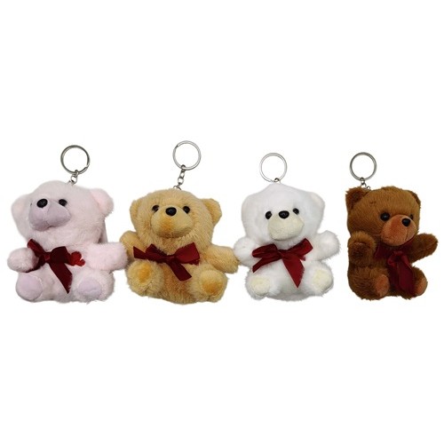 Брелок м'який "Ведмедик-бантик, серце" 13см