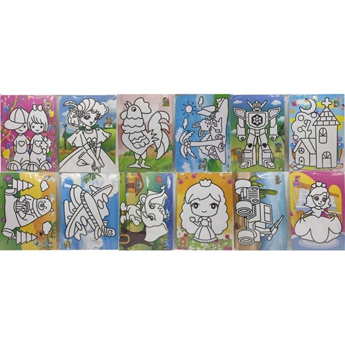 Набор для творчества "Укрась цветную картину цветным песком" 30*20см