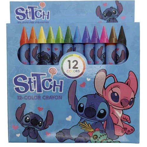 Олівці кольорові воскові 12кол."Стіч" 9см