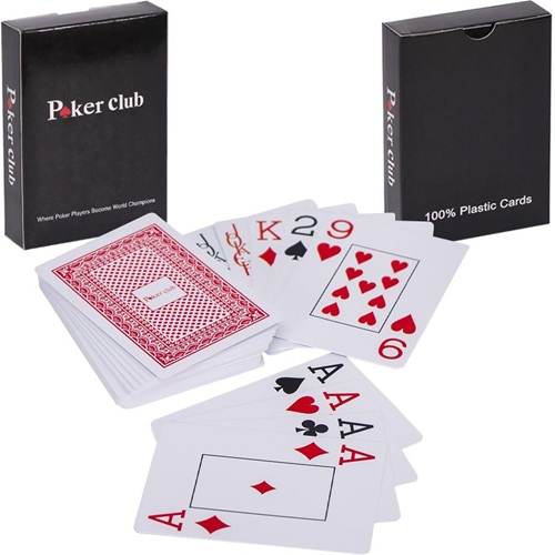 Карты игральные пластиковые "Poker club" для покера, 54 карты