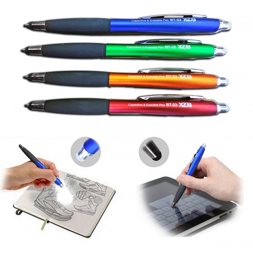 Ручка шариковая АВТОМАТ+ СТИРАЕТ +СТИЛУС, 0,8мм, синяя