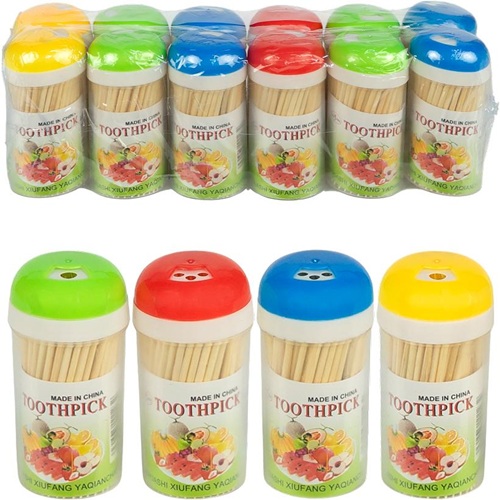 Зубочистки бамбукові "Круглий бокс", 65мм (140шт)