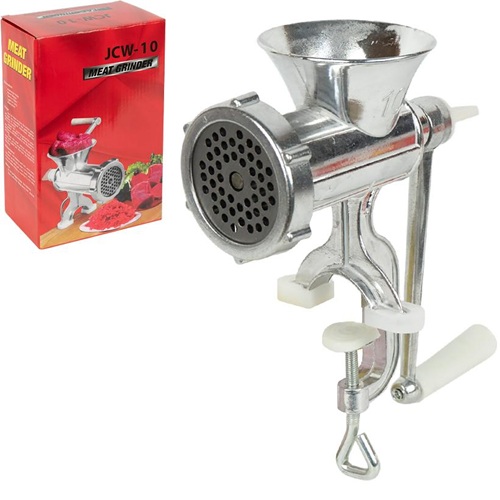 М'ясорубка ручна алюмінієва 24*15*5см із затискачем