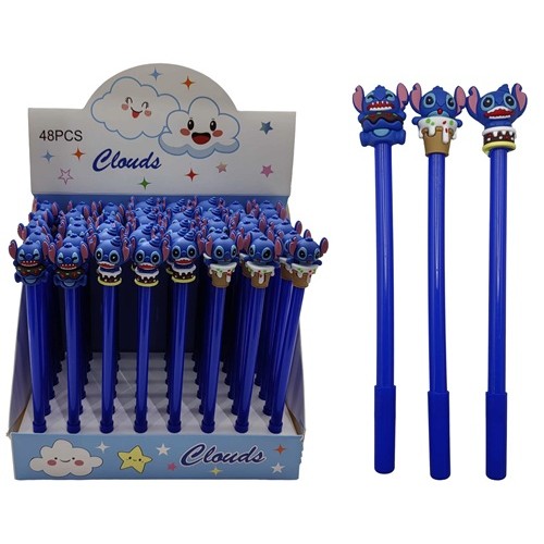 Ручка кулькова "Стич-смаколик", синя