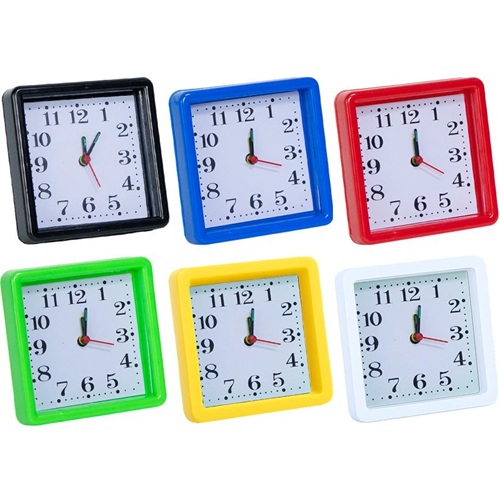 Настольные часы 10*10*3см с будильником