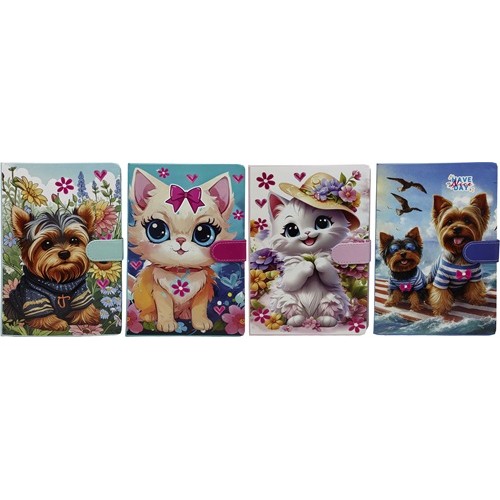 Блокнот на магните А5 "Коты, собаки" 80л., клетка
