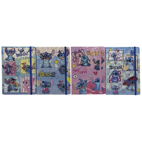 Блокнот на гумці А5 "Стіч" 80л. голограф., клітинка